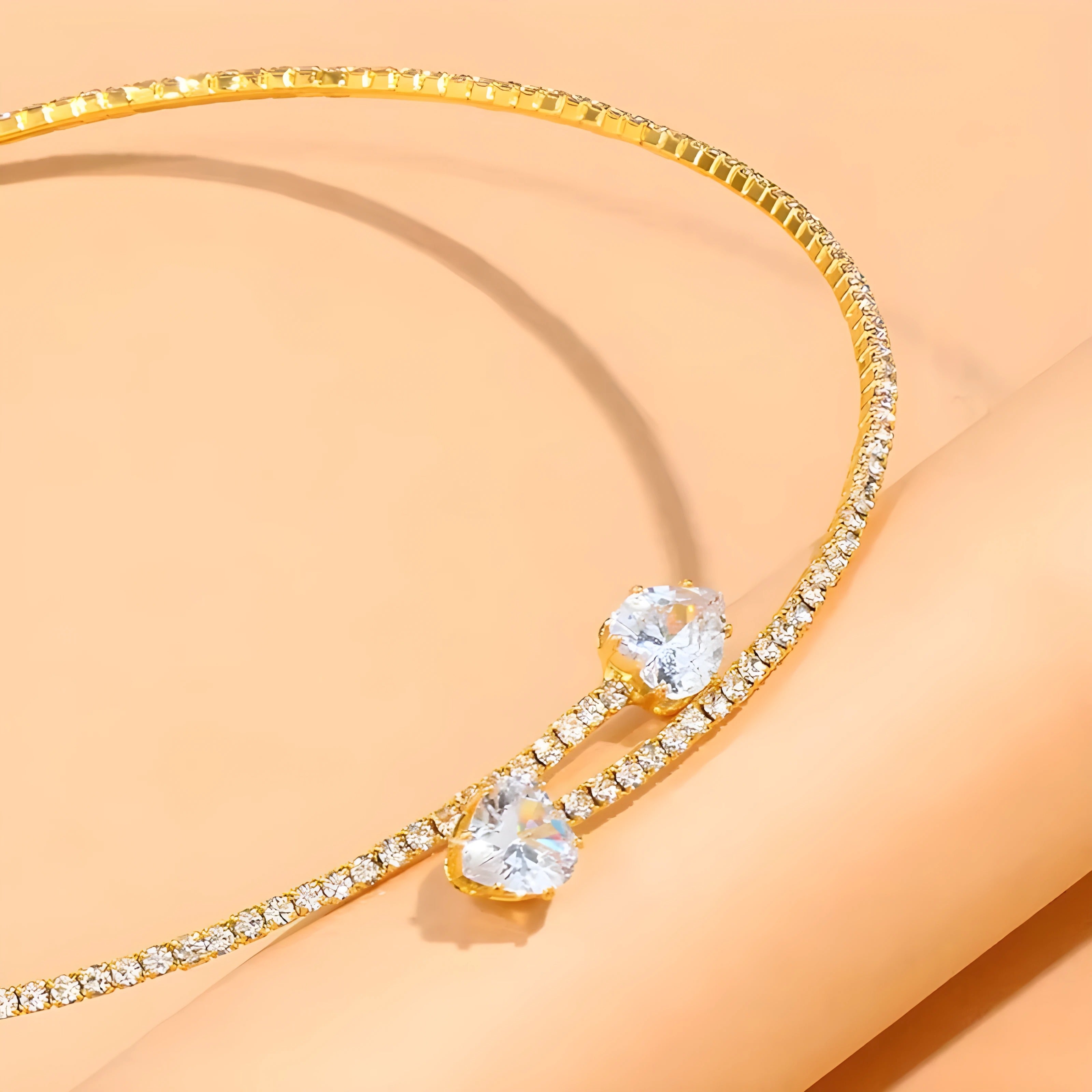 Ophélie – Open Choker met Zirkonia