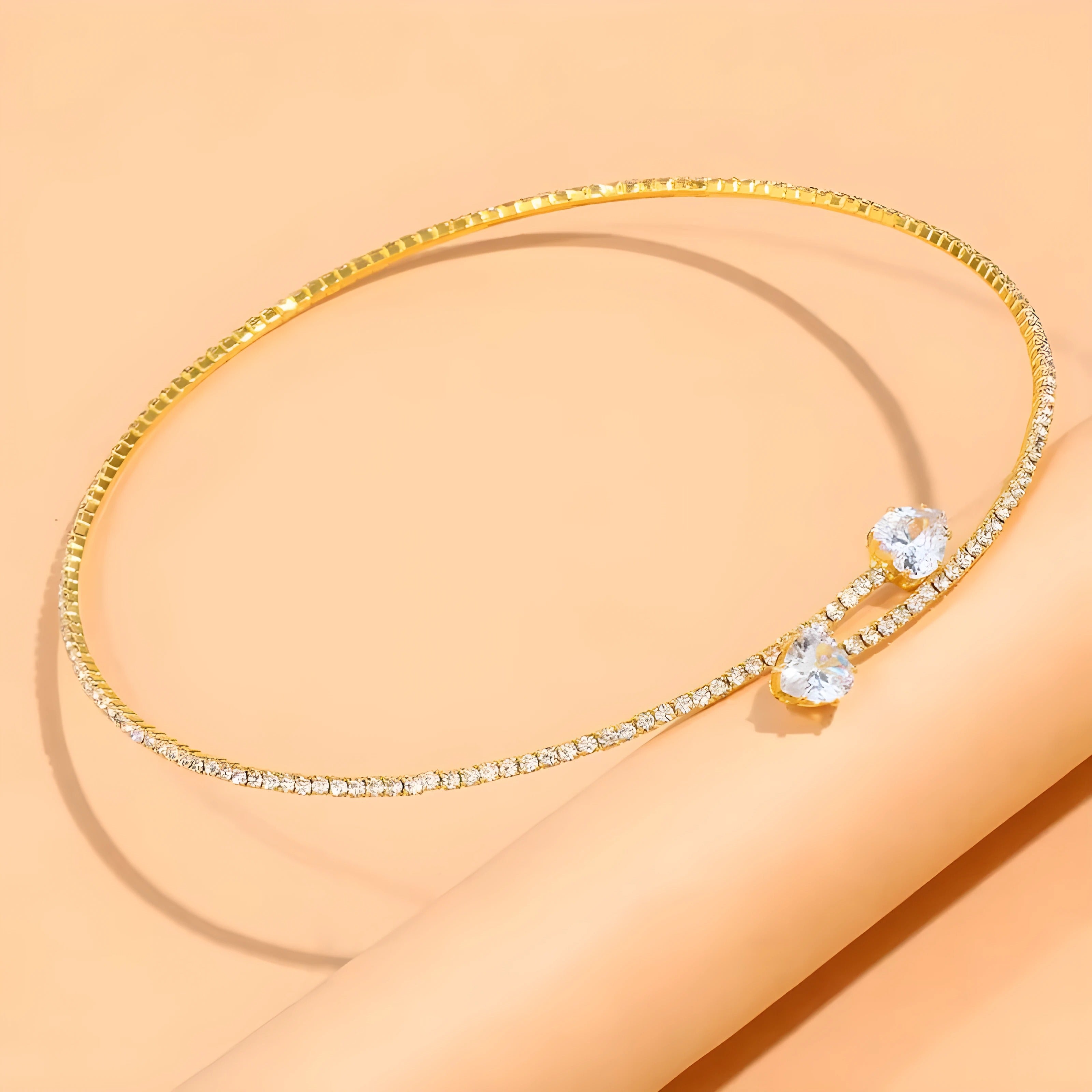 Ophélie – Open Choker met Zirkonia