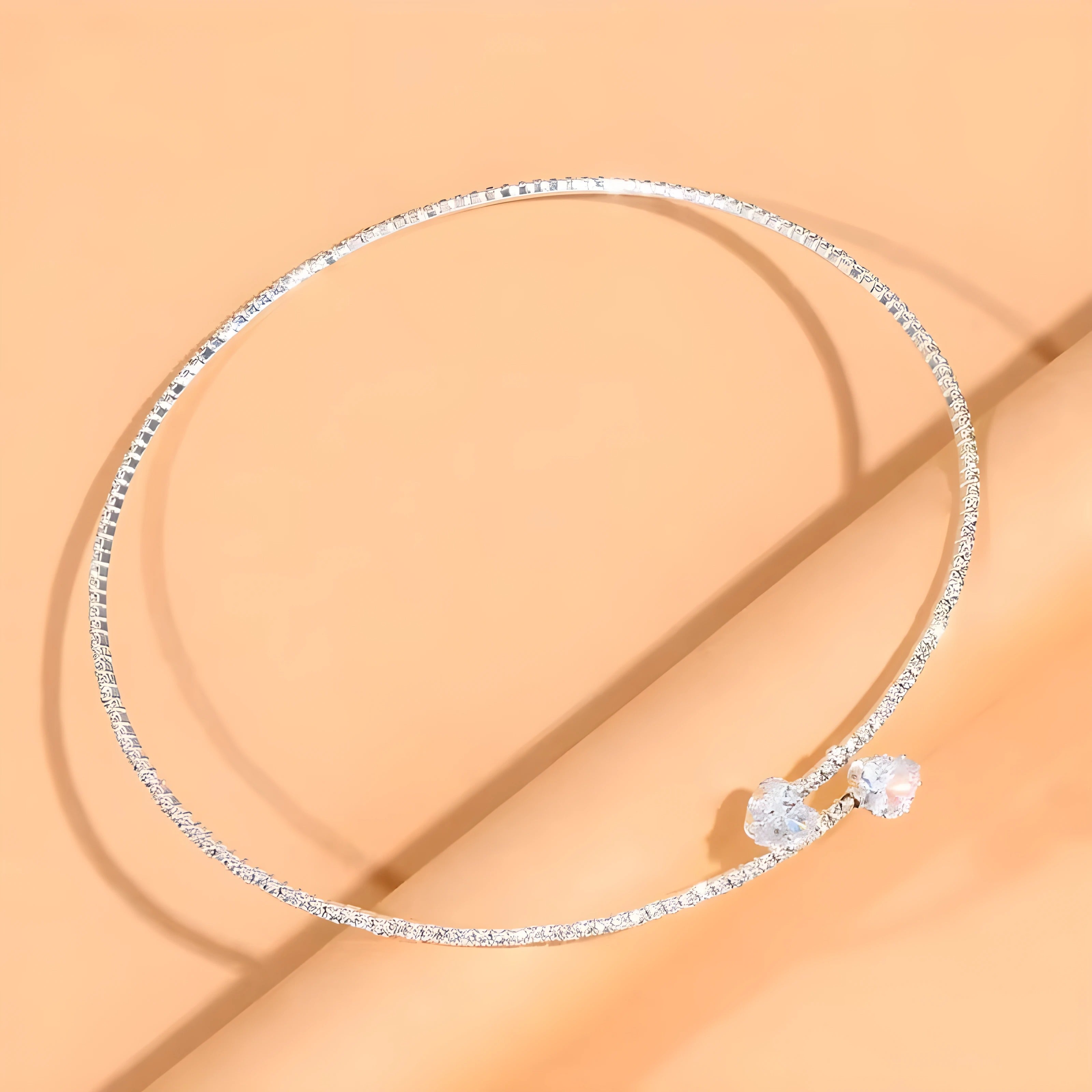Ophélie – Open Choker met Zirkonia