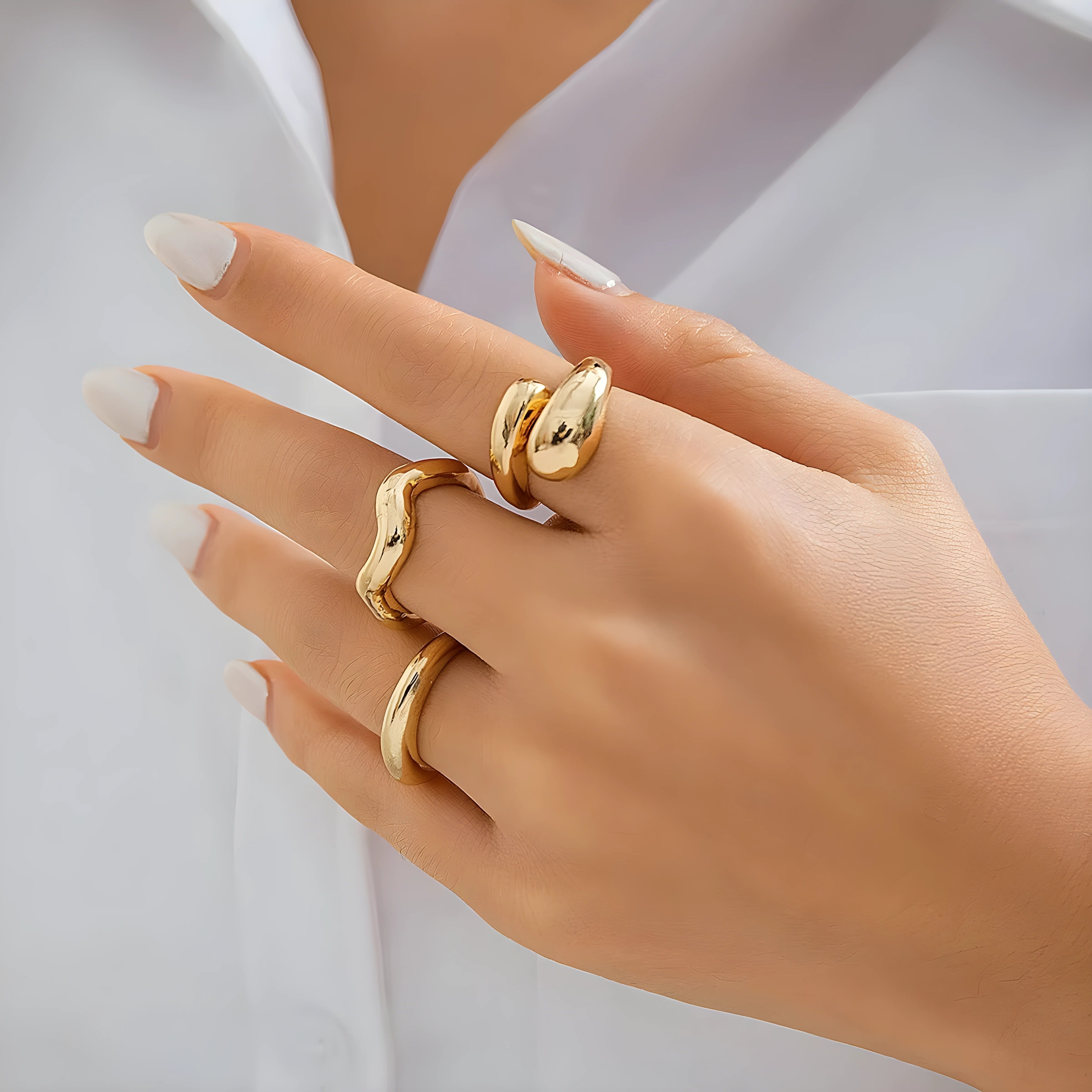 Lison – Delicate Ringset (3 stuks)