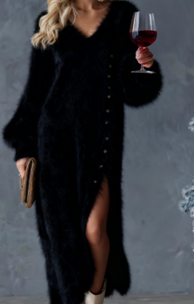 Samantha - Stylish Side-Slit Dress