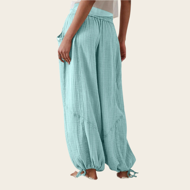 Ava - Textured Solid Women's Trousers