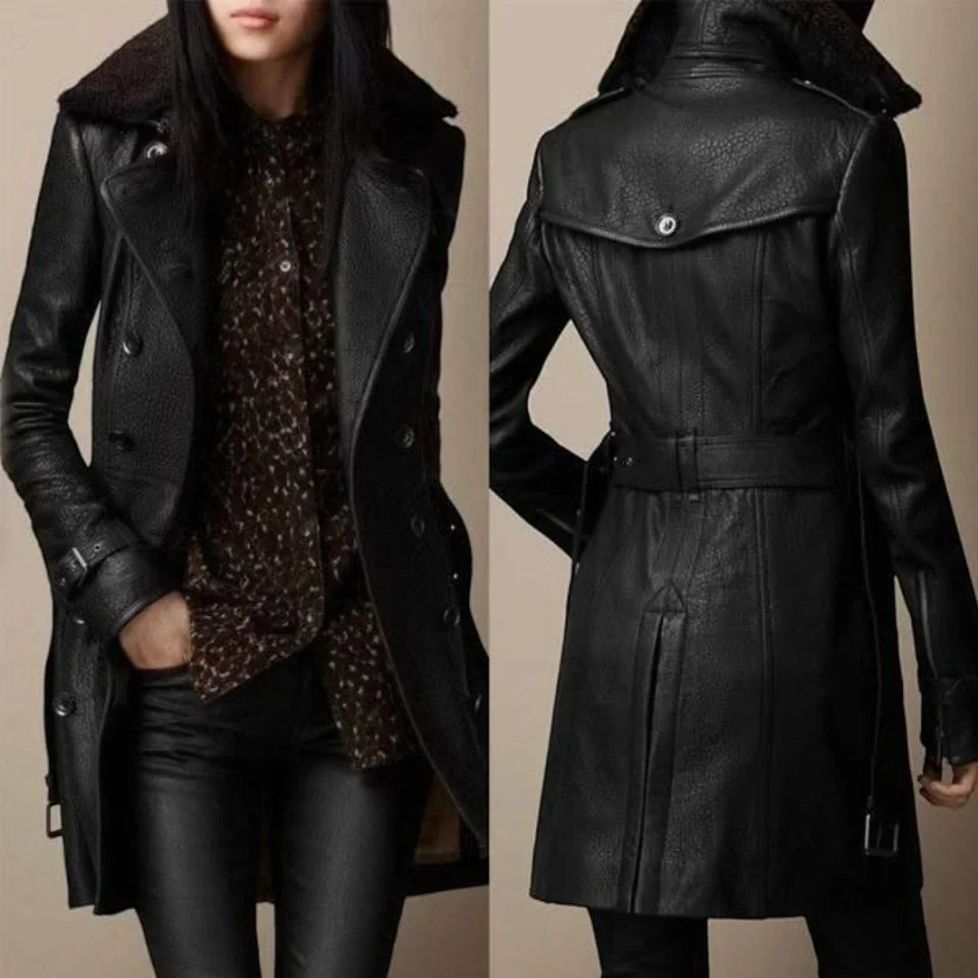 Clara – Timeless Leather Coat