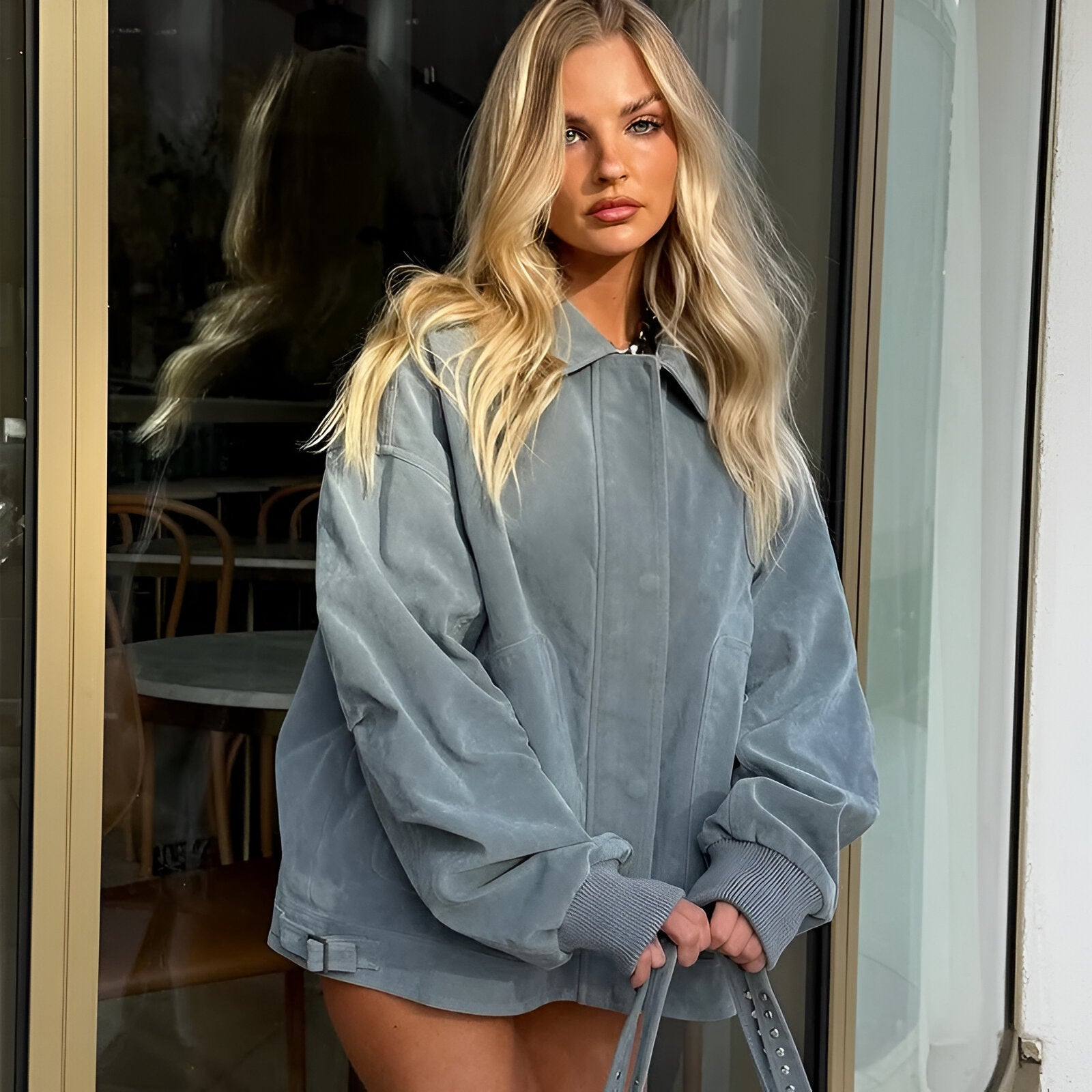 Lea - Oversized suède herfstjas