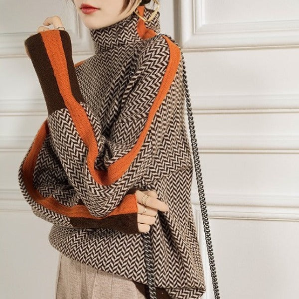 Ava - Textured turtleneck sweater