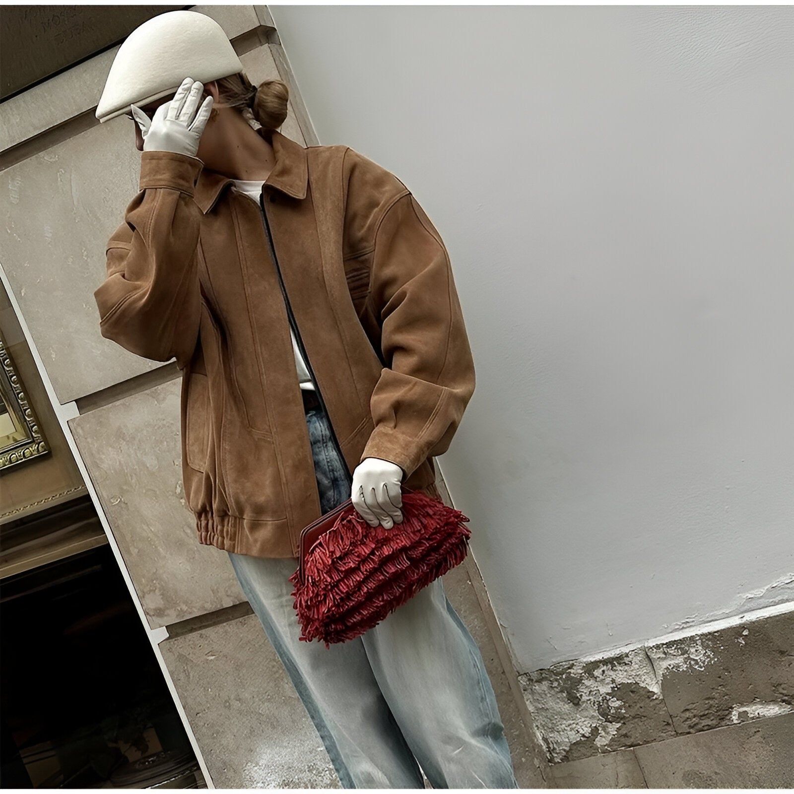 Isabella - Suède patchwork jas