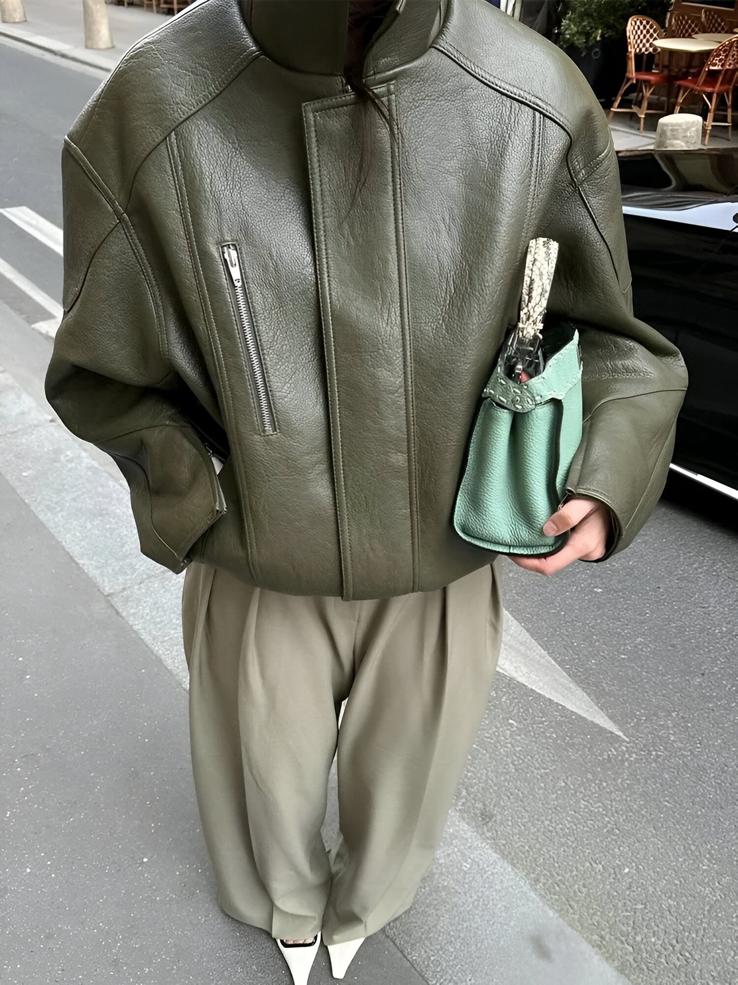 Sienna - Vintage leren herfstjas