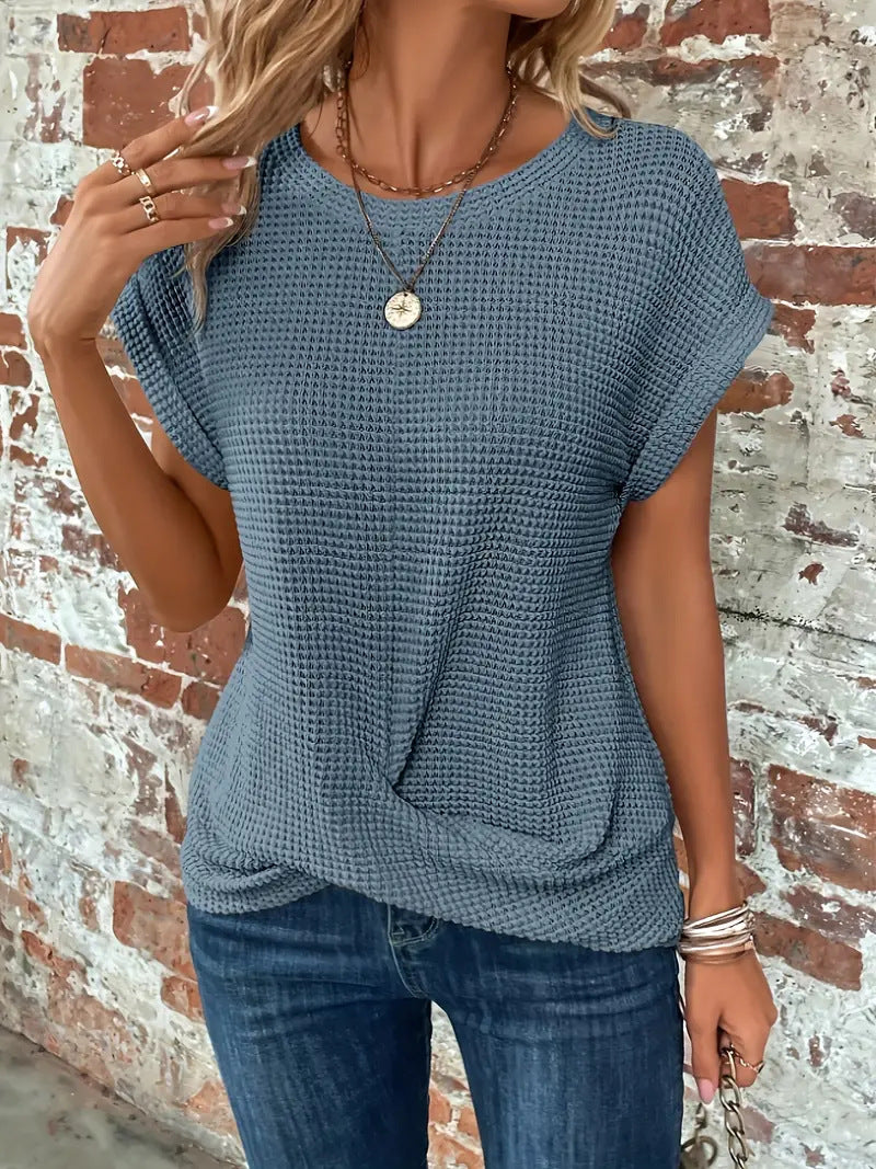 Lila - Charming Round Neck T-Shirt