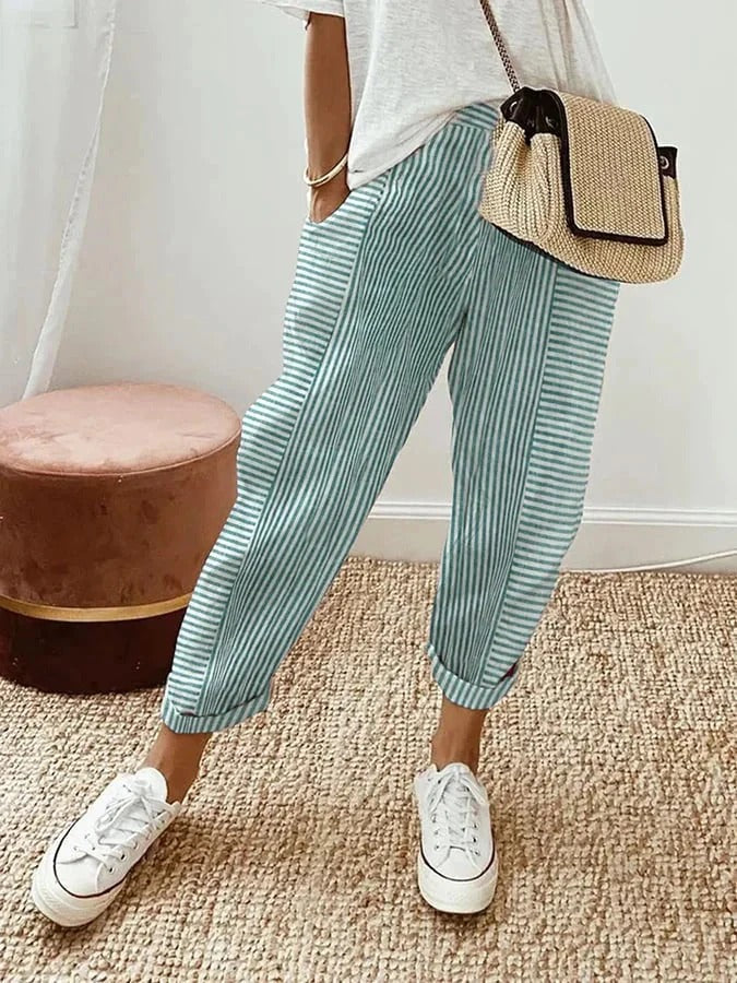 Sophie - Trendy Striped Trousers