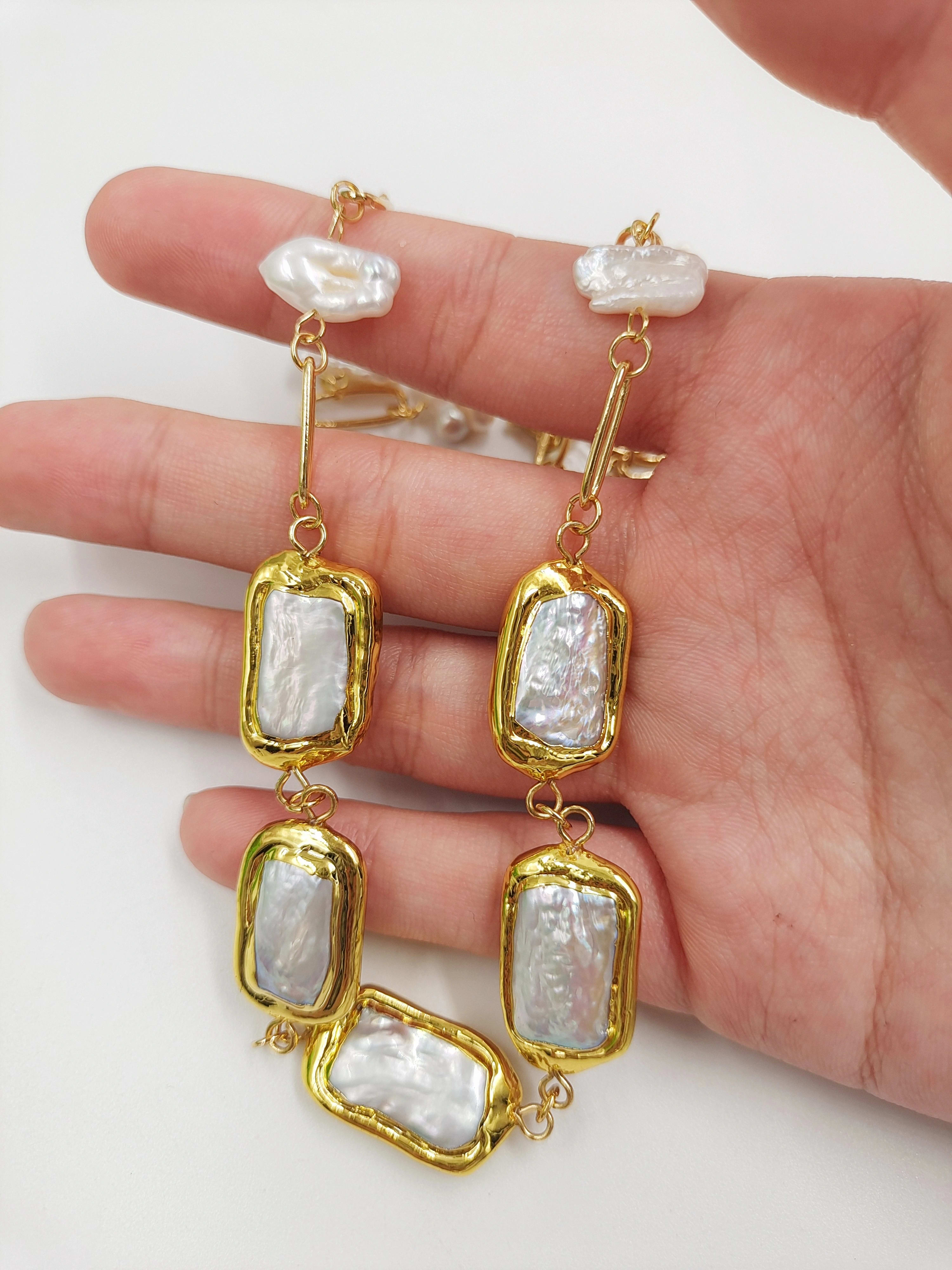 Célestine – Vergulde zoetwaterparelketting