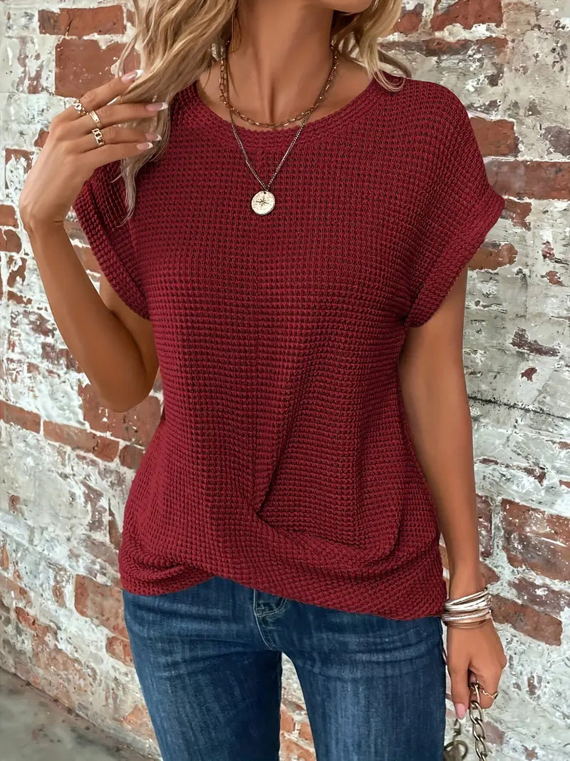 Lila - Charming Round Neck T-Shirt