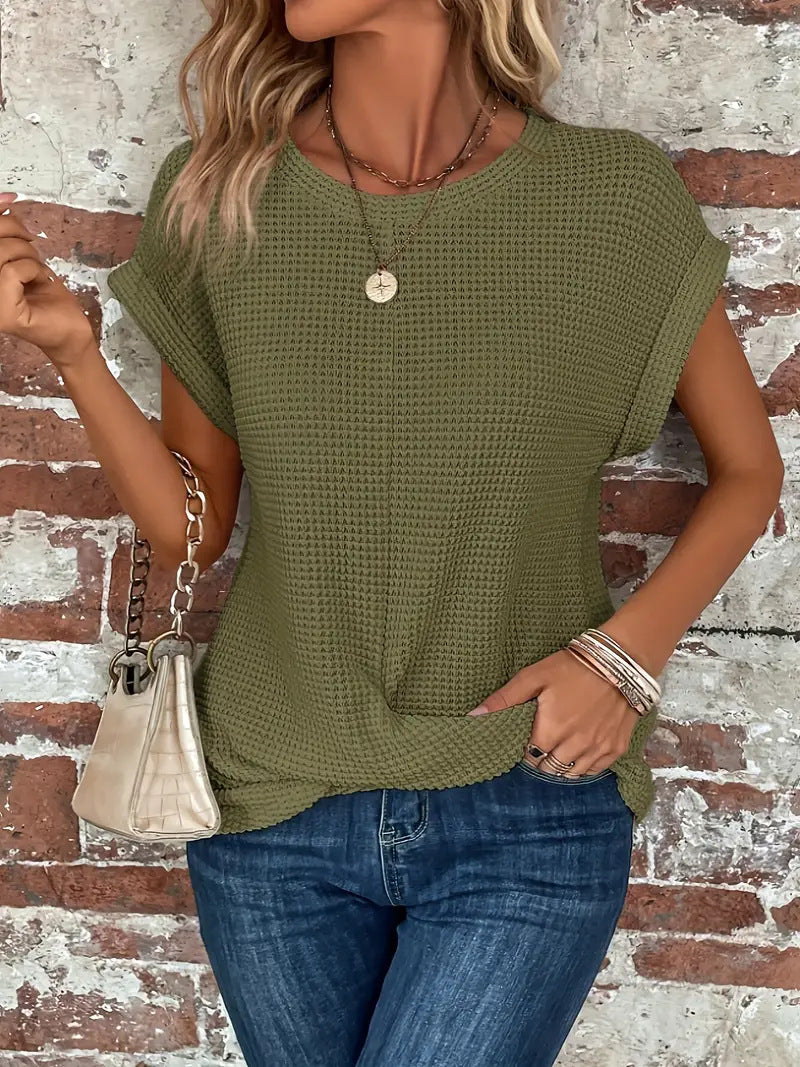 Lila - Charming Round Neck T-Shirt