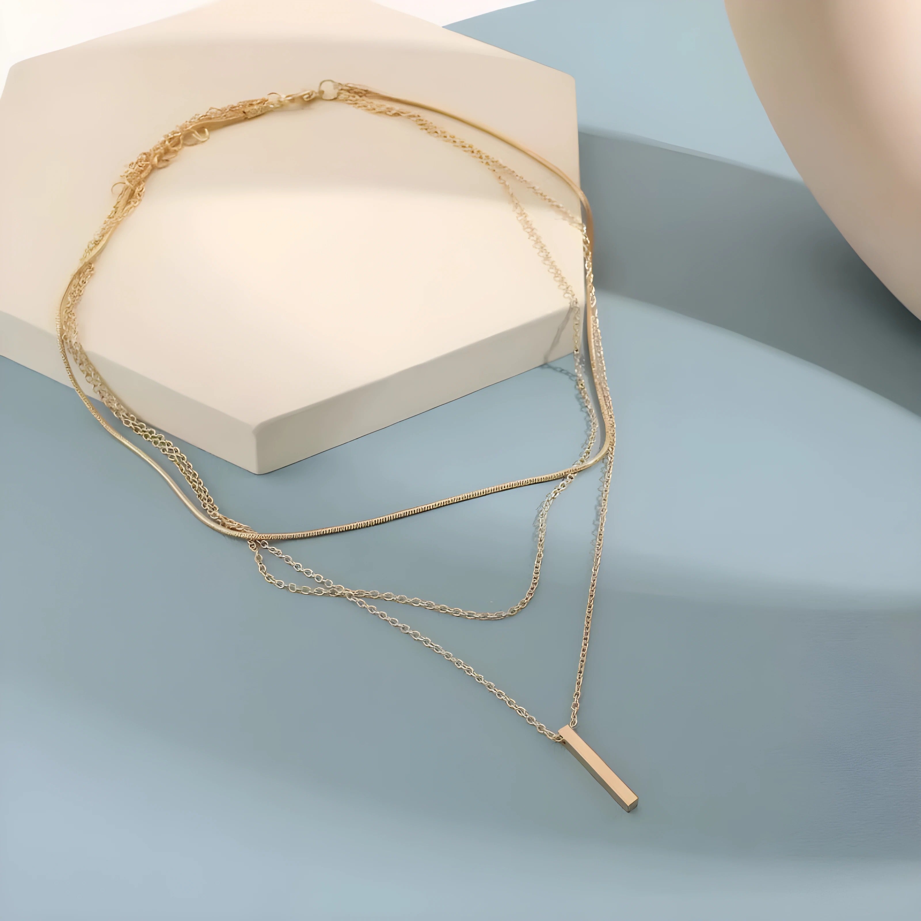 Thaïs – Minimalistische gelaagde ketting 
