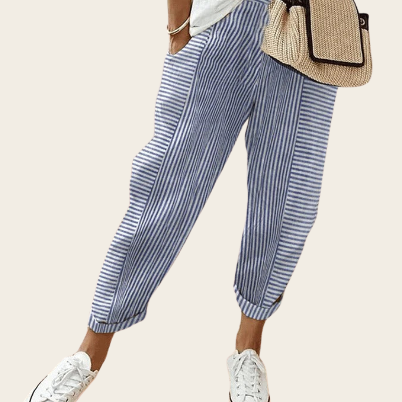 Sophie - Trendy Striped Trousers