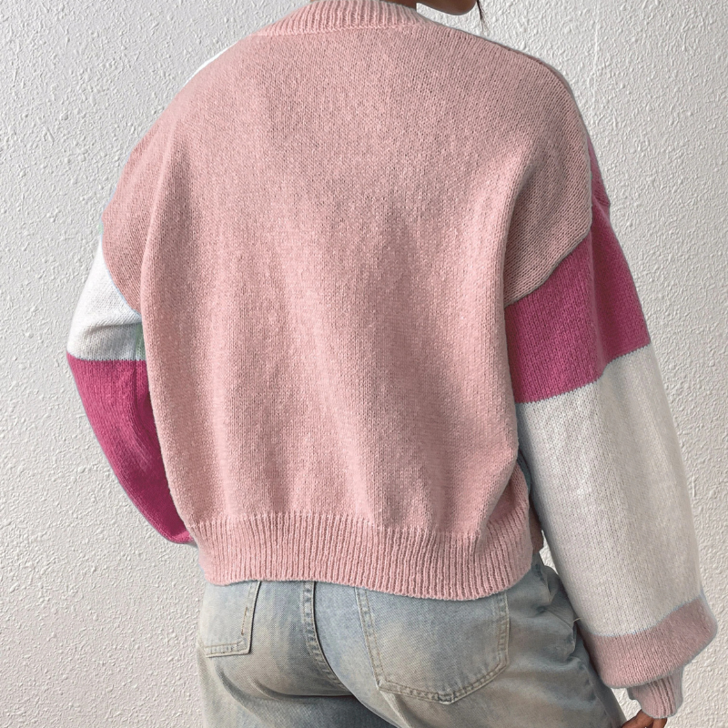 Sofia - Color-Block Knit Cardigan