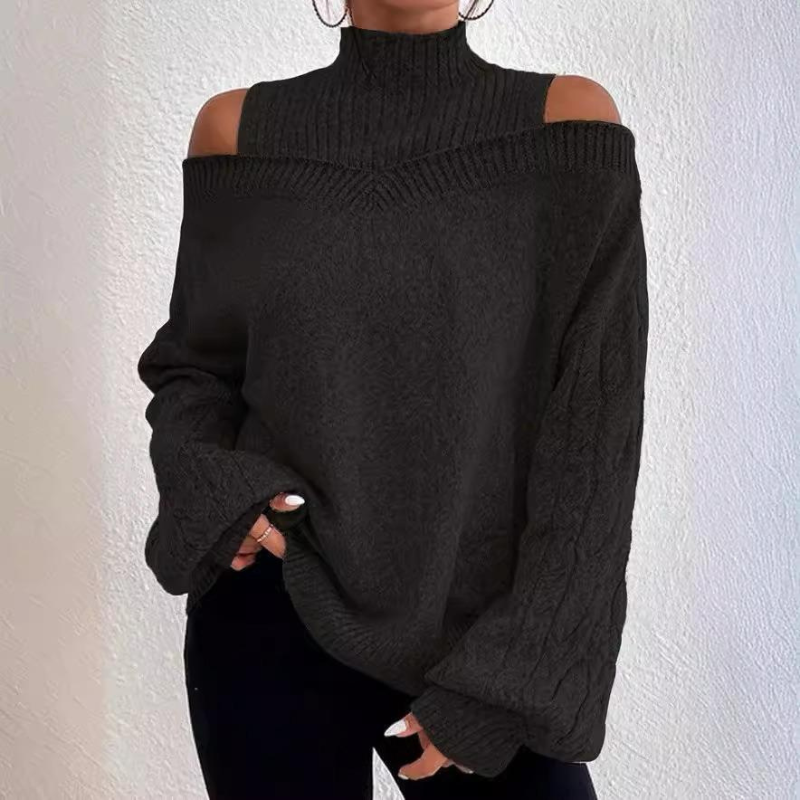 Lila - Tailored Shoulder Turtleneck