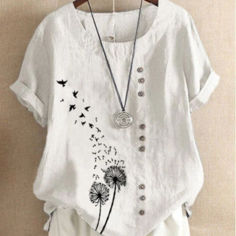 Lila - Vintage-inspired relaxed pullover tee