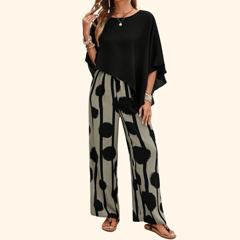 Sofia - Cozy Stretch Waist Two-Piece Ensemble