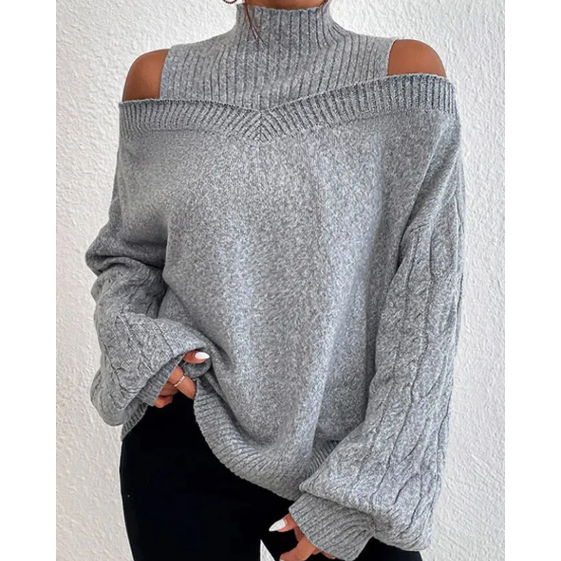 Lila - Tailored Shoulder Turtleneck