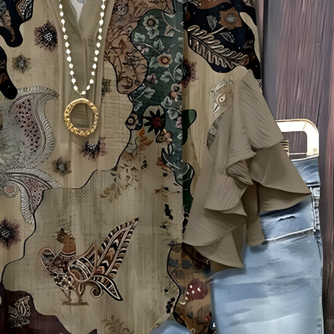 Lucy - Chic blouse with patterns