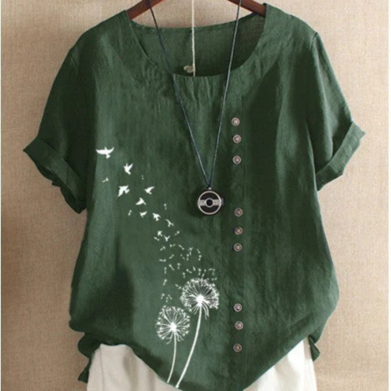 Lila - Vintage-inspired relaxed pullover tee