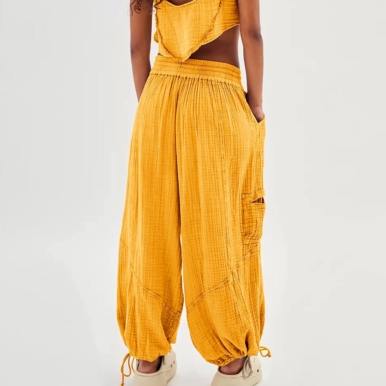 Ava - Textured Solid Women's Trousers