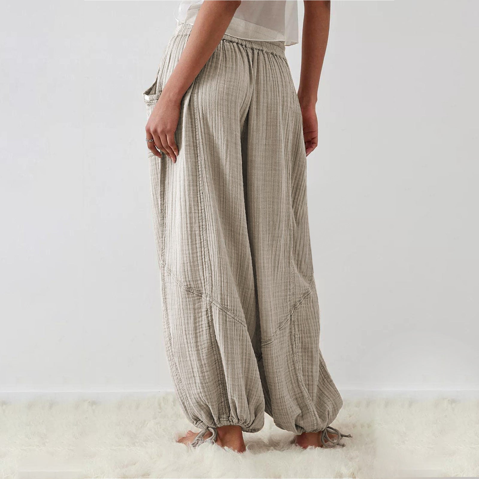 Ava - Textured Solid Women's Trousers