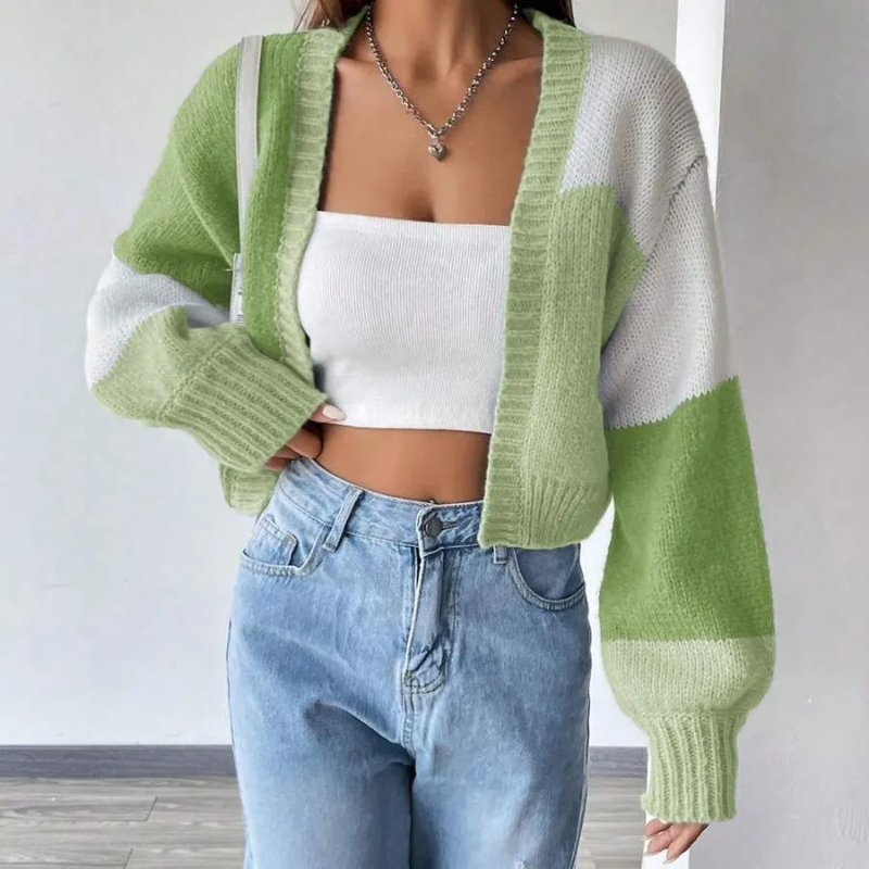 Sofia - Color-Block Knit Cardigan
