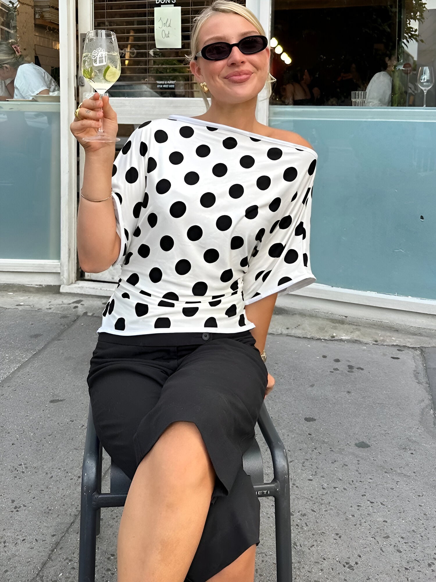 Ingrid - Polka Dot Top