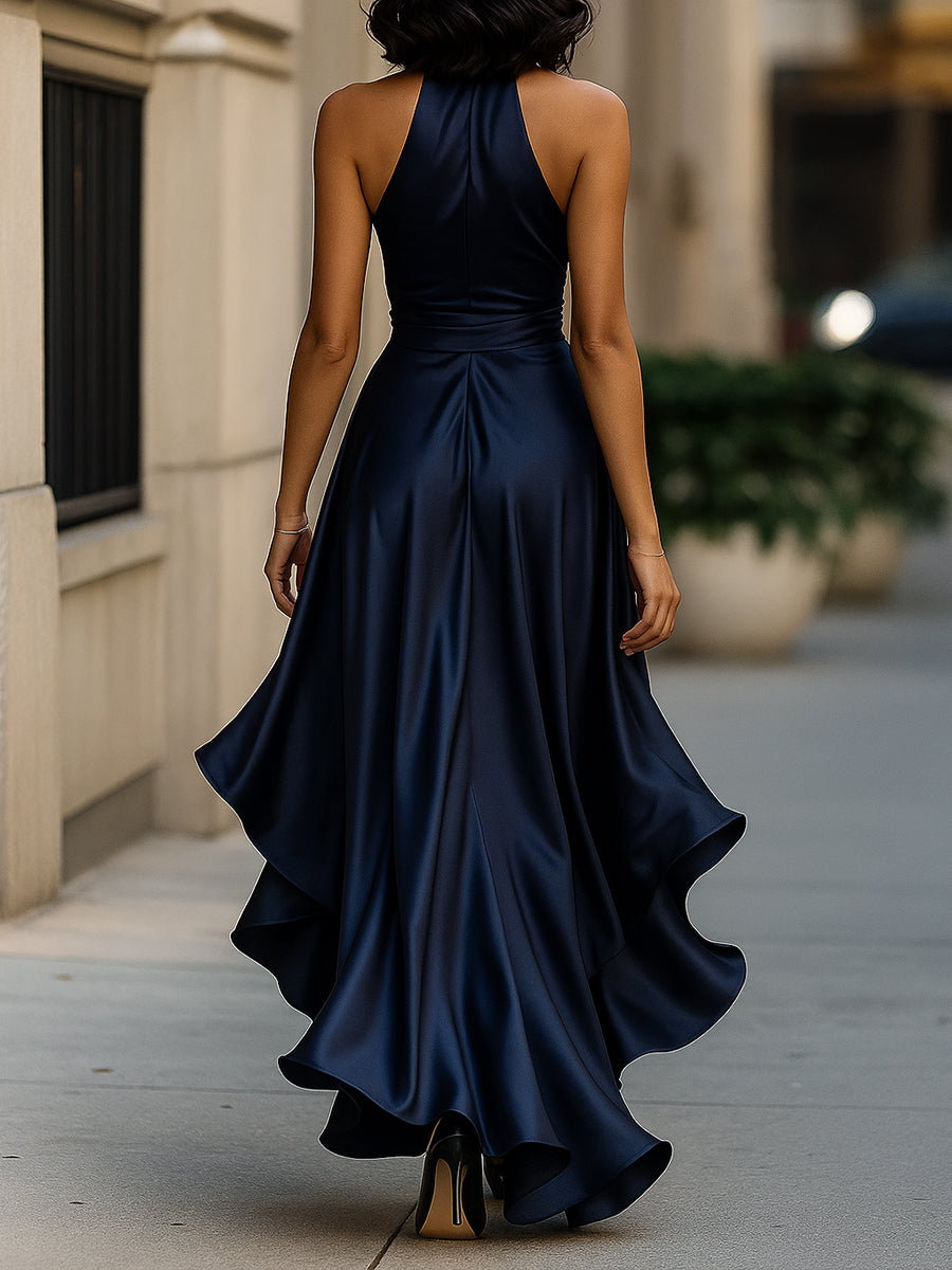 Emma - Elegant satin strapless dress